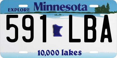MN license plate 591LBA