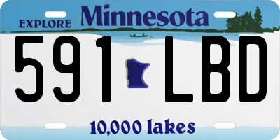 MN license plate 591LBD