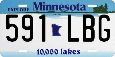 MN license plate 591LBG