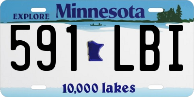 MN license plate 591LBI