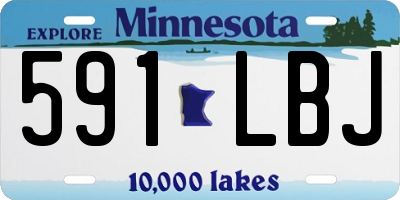 MN license plate 591LBJ