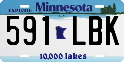 MN license plate 591LBK