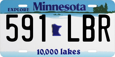 MN license plate 591LBR
