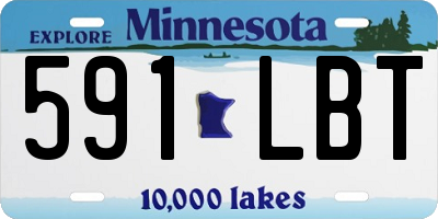MN license plate 591LBT