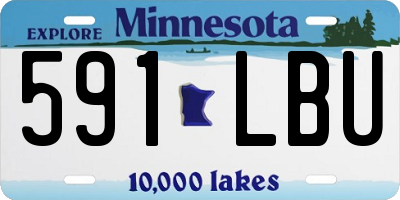 MN license plate 591LBU