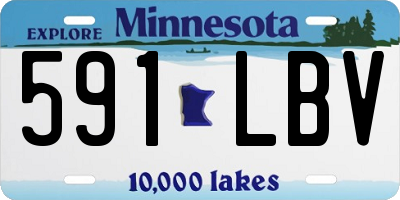 MN license plate 591LBV