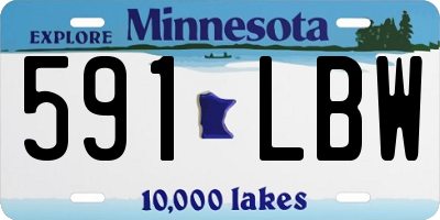 MN license plate 591LBW