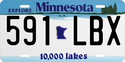 MN license plate 591LBX