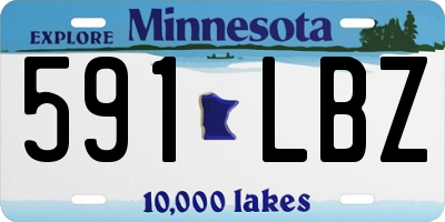 MN license plate 591LBZ