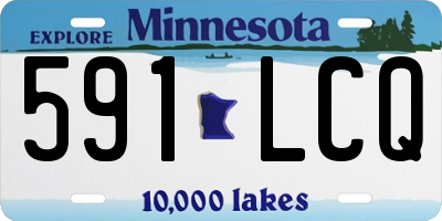 MN license plate 591LCQ