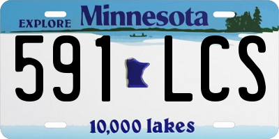 MN license plate 591LCS