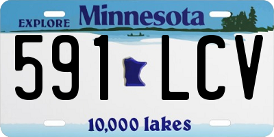 MN license plate 591LCV