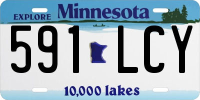MN license plate 591LCY