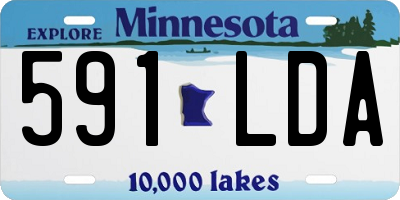 MN license plate 591LDA