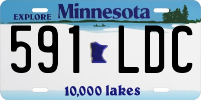 MN license plate 591LDC