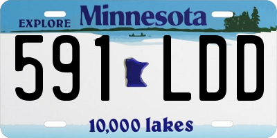 MN license plate 591LDD