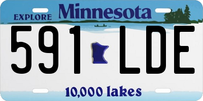 MN license plate 591LDE
