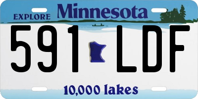 MN license plate 591LDF