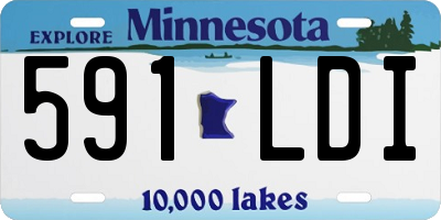MN license plate 591LDI