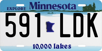 MN license plate 591LDK
