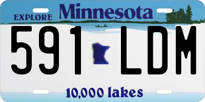MN license plate 591LDM