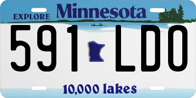 MN license plate 591LDO