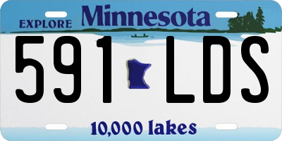 MN license plate 591LDS