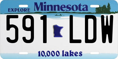 MN license plate 591LDW