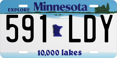 MN license plate 591LDY