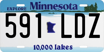 MN license plate 591LDZ