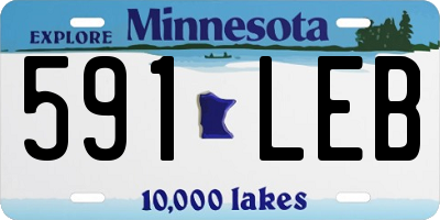 MN license plate 591LEB