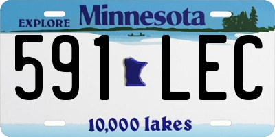 MN license plate 591LEC