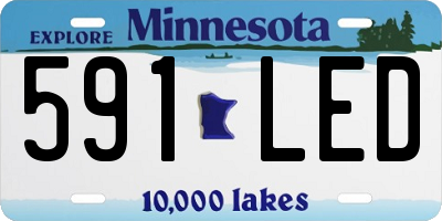 MN license plate 591LED