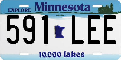 MN license plate 591LEE