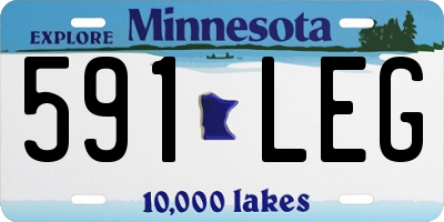 MN license plate 591LEG