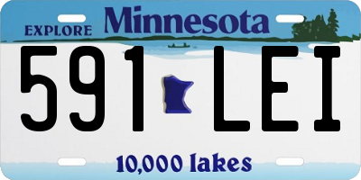 MN license plate 591LEI