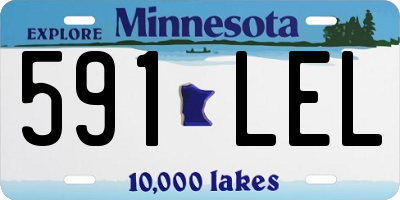 MN license plate 591LEL