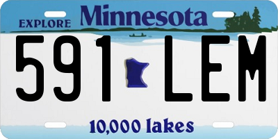 MN license plate 591LEM