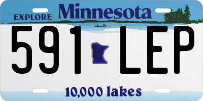 MN license plate 591LEP