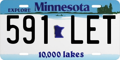 MN license plate 591LET