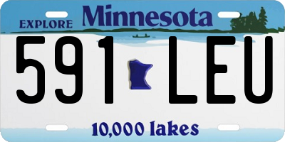 MN license plate 591LEU