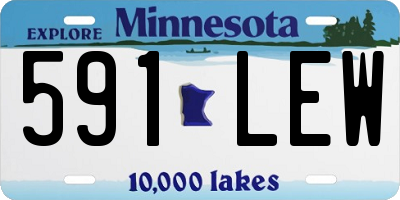 MN license plate 591LEW