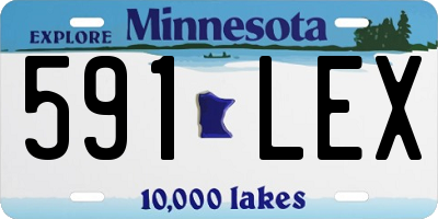 MN license plate 591LEX