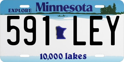 MN license plate 591LEY