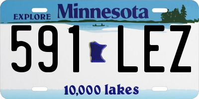 MN license plate 591LEZ