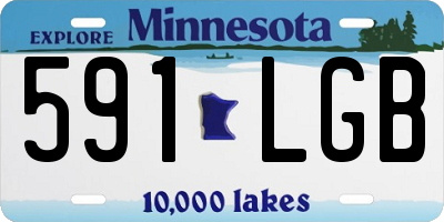MN license plate 591LGB