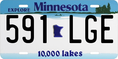 MN license plate 591LGE