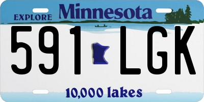 MN license plate 591LGK