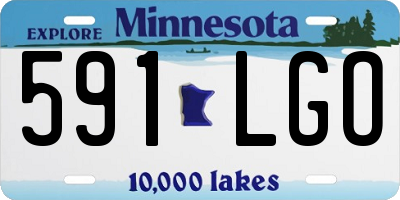 MN license plate 591LGO
