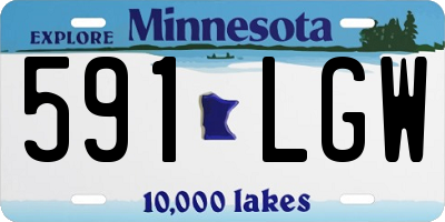 MN license plate 591LGW